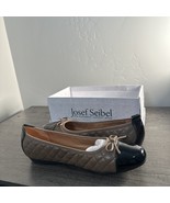 Josef Seibel Women Flat 42 Black Brown Ballet Slip On Double Air Reaction - $23.70 CAD