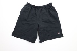 Vintage Champion Mens Size Large Faded Classic Logo Above Knee Dad Shorts Black - £27.65 GBP