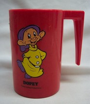 Vintage Disney Snow White and the Seven Dwarfs DOPEY DWARF 4&quot; Plastic Cup Mug - £14.32 GBP