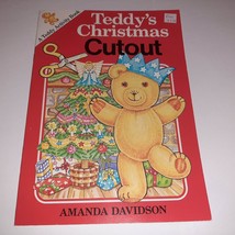 1987 Teddy&#39;s Christmas Cutouts Paper Doll Activity Book Bear Amanda Davidson - £7.91 GBP