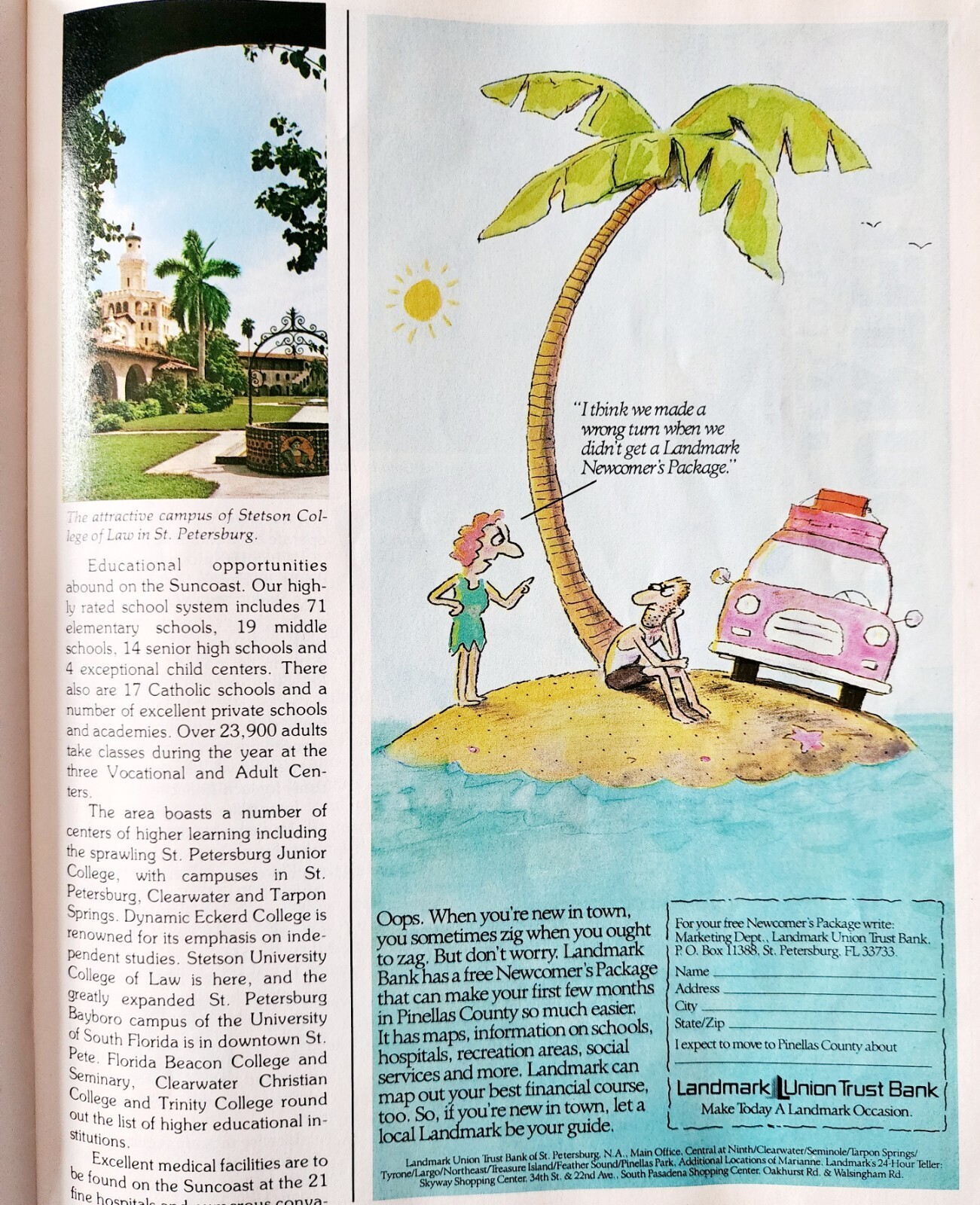 1984 Florida's Suncoast St Petersburg Vintage Travel Magazine Brochure 1 DWF18 Item image 5