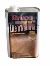 Bruce Lite n Natural Liquid Paste Wax w Cleaner for Hardwood Floors 32 Oz - £44.62 GBP