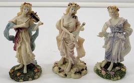 I) Lot of 3 Women Resin Angel Figurines Décor 4.5&quot; Tall - £11.86 GBP