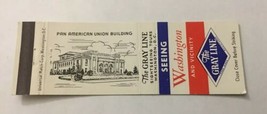 Vintage Matchbook Cover Matchcover Gray Line Bus Pan American Union Building  DC - £2.66 GBP