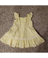 Janie and Jack Sunny Yellow Dress 6-12M Flower Cutout Sundress Lined ALi... - $21.78