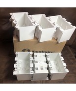 6 Pk Southwire White Old Work 55 cu in. Rectangle Outlet Box PVC 3-Gang ... - $39.59