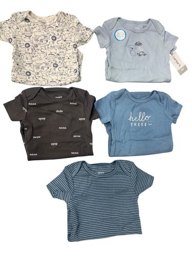 Carter&#39;s Baby Boys 5 Pack Cotton Bodysuit Set Animals 17637810 Size 9 Mo... - $14.85