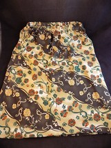 WOMENS SKIRT ROSE &amp; CLEF Pattern Size XL Poly Blend Stretch Ladies Skirt - $7.91