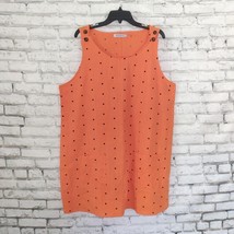 Misslook Dress Womens 4XL Plus Size Orange Polka Dot Sleeveless Shift Jumper - £17.26 GBP