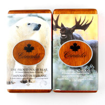 Set Of Two Canadian Proof Coins: Majestic Moose And Proud Polar Bear Both W/ Co A - £184.22 GBP