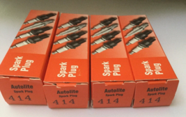 Set of Four Autolite 414 Small Engine Spark Plugs Used in many applicati... - £11.36 GBP