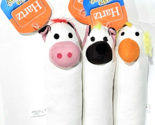 3 Pack Hartz Run&#39;n Romp Dog Toy Pig Dog Chicken Squeak Plush - £25.15 GBP
