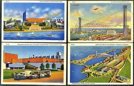 4 1933 World&#39;s Fair POSTCARDS Chicago Max Rigot Unposted Antique VERY GOOD - £14.85 GBP