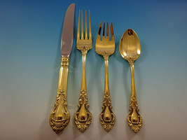 Royal Dynasty Gold by Kirk Stieff Sterling Silver Flatware Service Set Vermeil - £3,284.87 GBP