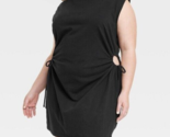Women&#39;s Short Sleeve Mini Skater Cut Out Dress - Universal Thread Black ... - £15.29 GBP