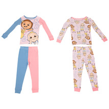 Cocomelon The ABCs Toddler Long Sleeve 4-Piece Pajama Set Pink - £15.63 GBP