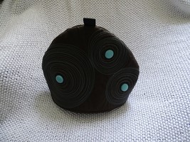 Brown Handmade Turquoise Button Tea Cozy - £6.73 GBP