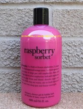 Philosophy Raspberry Sorbet 3 in 1 Shampoo Shower Gel Bubble Bath 16 Oz Sealed - $20.00