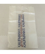 Defunct Kaufmann&#39;s department store plastic shopping bag movie photo prop  - €17,07 EUR