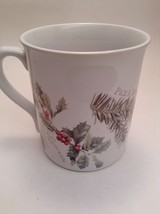 Marjolein Bastin Coffee Tea Mug Cup Botanical Theme Holly Berry Plants - £5.09 GBP