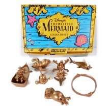 1997 Mcdonalds Little Mermaid Box 8 Toy Happy Meal Set 90s Disney Gold Figure - $14.99