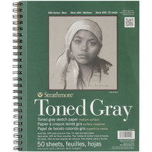 Strathmore Toned Sketch Spiral Paper Pad 9&quot;X12&quot;-Gray 50 Sheets - $22.38