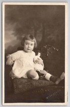 RPPC Allentown PA Cute Florence Reitz Brennemann and Her China Doll Postcard E29 - £15.80 GBP