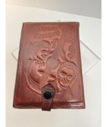 Rare 1950&#39;s Leather Wallet Amalia Rodrigues Alberto Ribeiro Portugal - £23.39 GBP