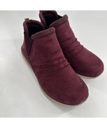 Ryka Water Repellent Wedge Ankle Boots, Size 7 Niah Animal  (Wine) - $27.96 CAD