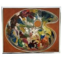 1984 Ruth Ashbrook Acrylic Painting Color Palette in 10.25 x 8.25 Silver... - $64.34