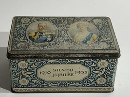 Vintage Royal Silver Jubilee 1910-1935 Hinged Tin King George Queen Mary - £23.01 GBP
