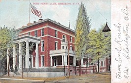 Wheeling West Virginia~Fort Henry Club Postcard 1907 Pstmk Clarington Ohio - £4.49 GBP