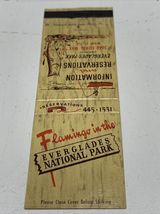 Front Strike Matchbook Cover Flamingos in the Everglades National Park  gmg - $9.90