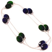 Chrome Diopside Iolite Oval Shape Handmade Fashion Necklace Jewelry 36&quot; SA 6621 - £5.82 GBP