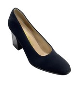 SALVATORE FERRAGAMO Women&#39;s Shoes Black Fabric Pumps Size 6AA - $71.99