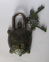 Antique Look Door Pad Lock Tortoise Figurine - £32.14 GBP