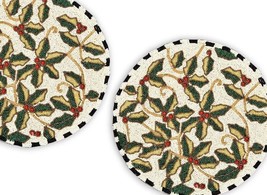 Set Of beads Placemat Cherry Leaves Tablemat Christmas Charger Plates 13... - $67.47+