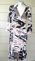 Diane Von Furstenberg Vintage Justin Silk Wrap Dress 3/4 Sleeve Size 4 - $75.99