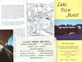 Lake View Motel Brochure Boothbay Harbor Maine 1950's - $13.86