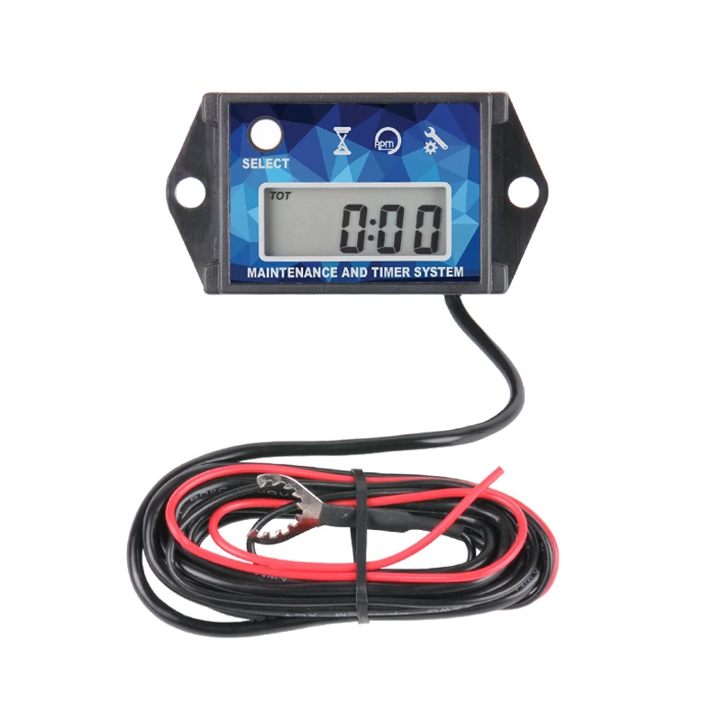 Inductive Tachometer Digital LCD Waterproof Hour Meter for All Gasoline Engine - £28.29 GBP