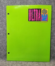 Vintage Ultra Neo Lisa Frank Neon Green Folder Portfolio 1989 - £26.16 GBP