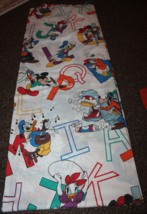 Rare Disney Vintage Mickey Mouse and Friends ABC&#39;s Alphabet Twin Sheet F... - £18.01 GBP