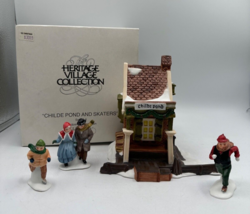 Department 56 Heritage Village Childe Pond and Skaters Set of 4 #5903-0 - £9.41 GBP