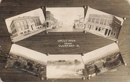 Clermont Iowa Ia ~ Principal st Bank School Birds Eye Vue Bev ~1916 Photo-
sh... - £8.33 GBP