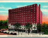 Ambassador Hotel Washington DC UNP 1936 Linen Postcard I5 - $2.92