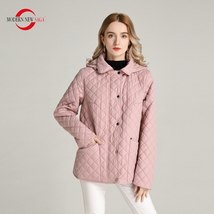 MODERN NEW SAGA Women Jacket Autumn Thin Cotton Padded Jacket Spring Fashion Wom - £75.25 GBP