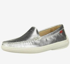 Marc Joseph, New York Big Kid&#39;s Size 5.5, Leather Loafer Slip On, Silver - £20.03 GBP