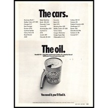 1970 Kendall GT-1 Racing Motor Oil Vintage Print Ad Can Tin Funnel Wall Art - $10.97