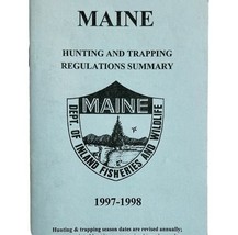 Maine 1997-98 Hunting &amp; Trapping Regulations Vintage 1st Printing Bookle... - $19.99
