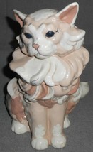 Large KAY FINCH 10 1/2&quot; Sitting PINK/WHITE Cat Figurine MADE IN CALIFORNIA - £196.12 GBP